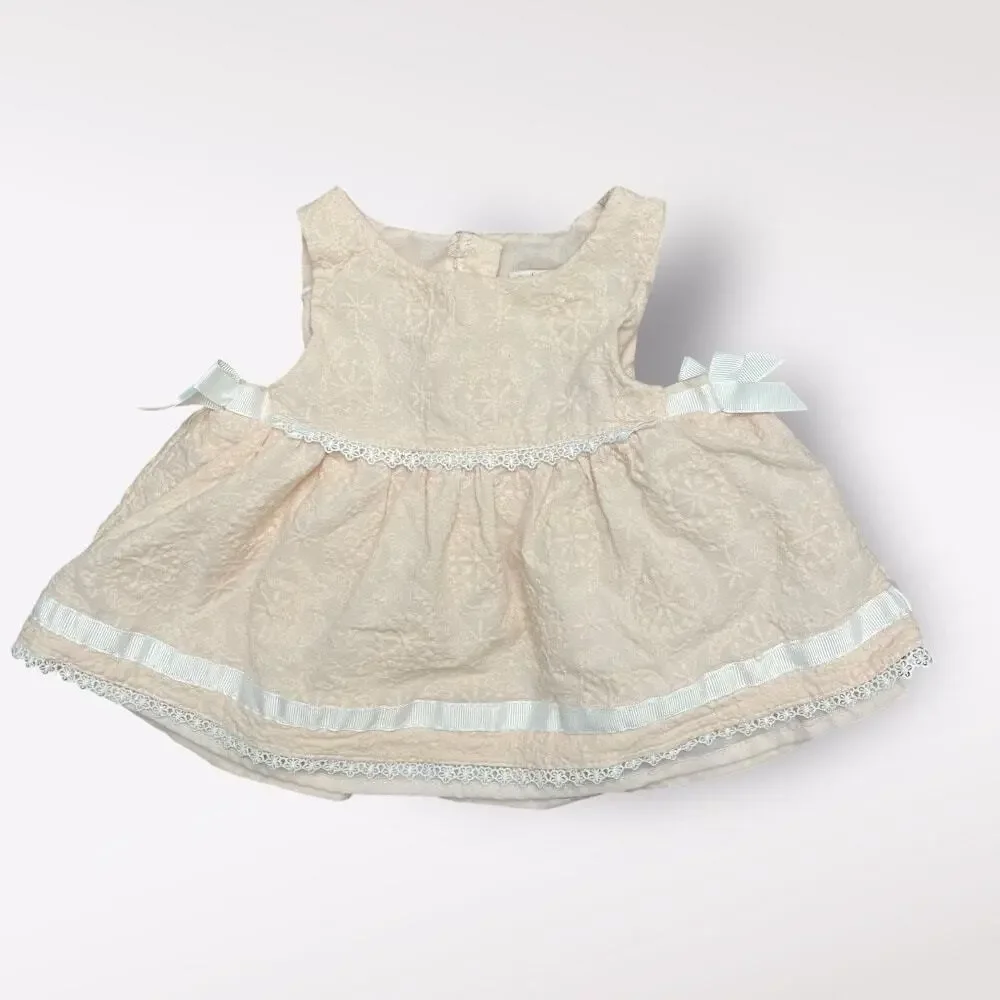 Catherine Malandrino Patterned Pink Short Baby Dress Size‎ 3-6 Months Coquette